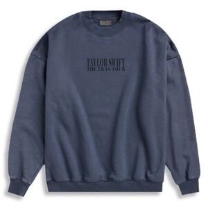 Taylor Swift The Eras Tour Official Merch Crewneck Sweatshirt Grey Blue